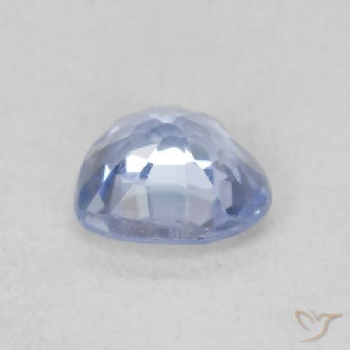 Zaffiro Blu violaceo chiaro naturale da 0.42 ct, Cuore, VVS-VS