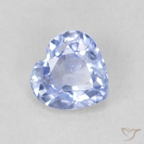 Zaffiro Blu pastello naturale da 0.43 ct, Cuore, VS