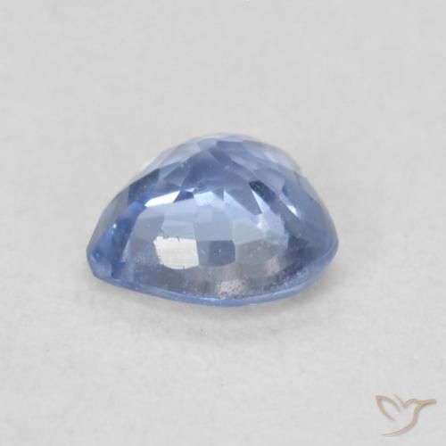 Zaffiro Blu violaceo chiaro naturale da 0.40 ct, Cuore, VS