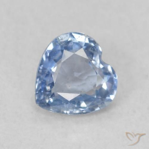 0.42ct Naturale Bambina blu Zaffiro, Cuore, VS