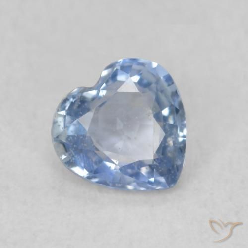 Zaffiro Bambina blu naturale da 0.42 ct, Cuore, VS