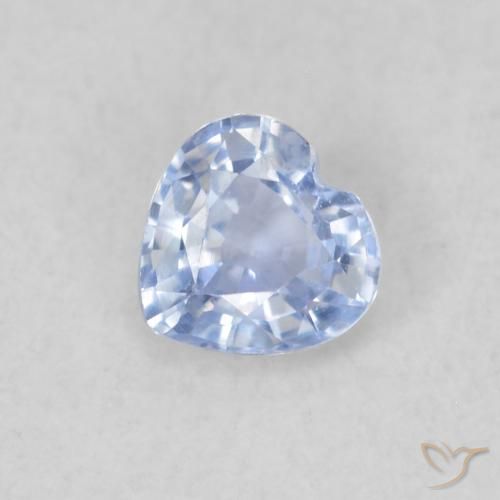 0.30ct Naturale Viola blu chiaro Zaffiro, Cuore, VS