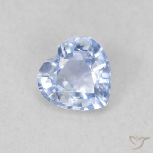 Zaffiro Viola blu chiaro naturale da 0.30 ct, Cuore, VS