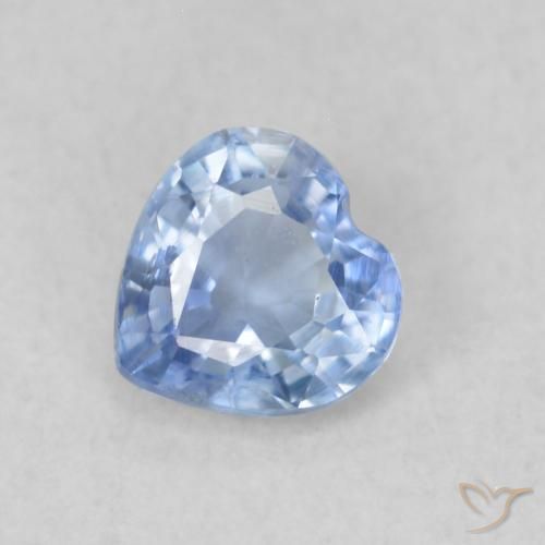 0.38ct Naturale Bambina blu Zaffiro, Cuore, VS