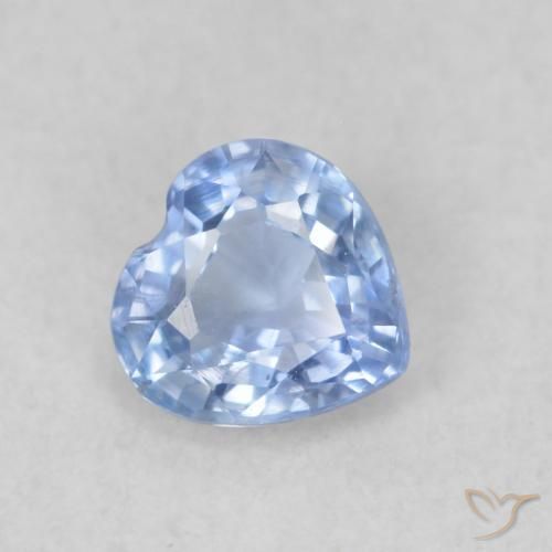 Zaffiro Bambina blu naturale da 0.38 ct, Cuore, VS