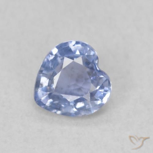 0.34ct Naturale Viola blu chiaro Zaffiro, Cuore, VS