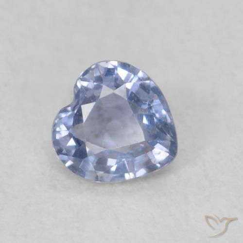Zaffiro Viola blu chiaro naturale da 0.34 ct, Cuore, VS