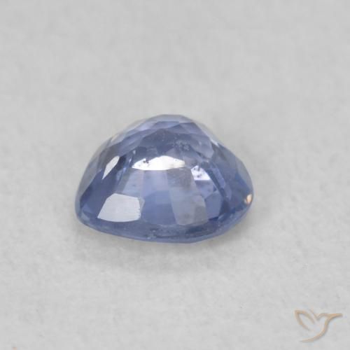 Zaffiro Viola blu chiaro naturale da 0.34 ct, Cuore, VS