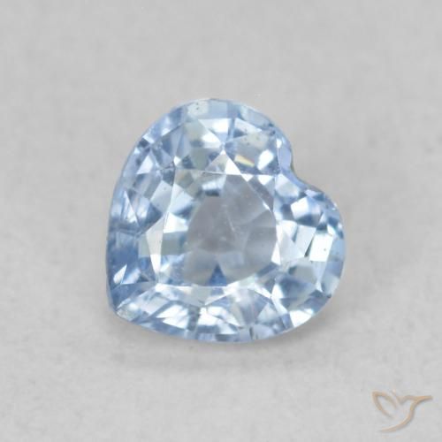 0.45ct Naturale Bambina blu Zaffiro, Cuore, VS