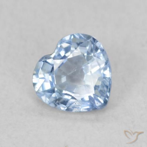 Zaffiro Bambina blu naturale da 0.45 ct, Cuore, VS