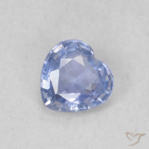 0.31ct Naturale Blu pastello Zaffiro, Cuore, VS
