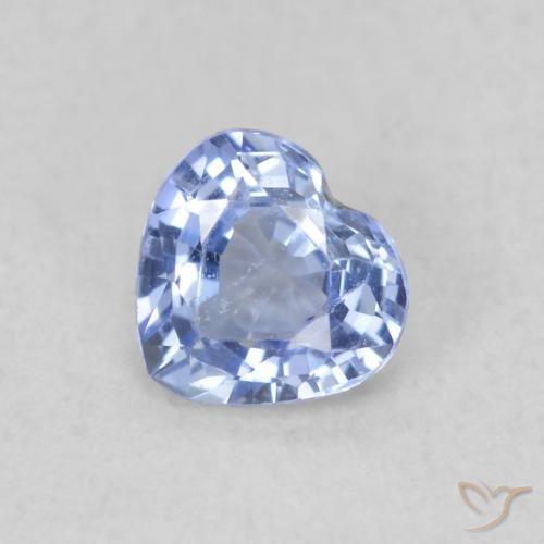 0.34ct Naturale Blu pastello Zaffiro, Cuore, VS