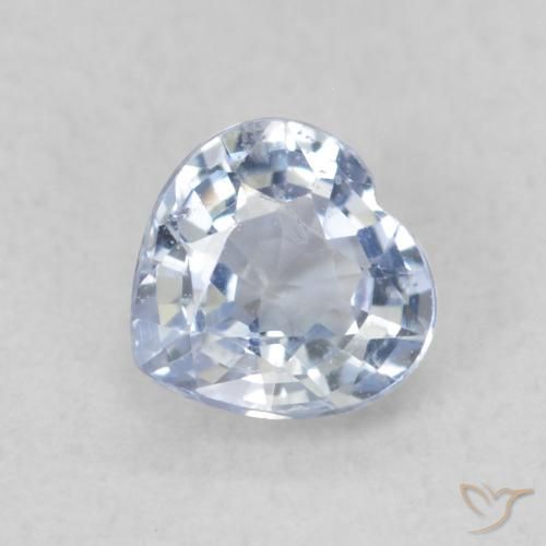 0.47ct Naturale Blu violaceo chiaro Zaffiro, Cuore, VS