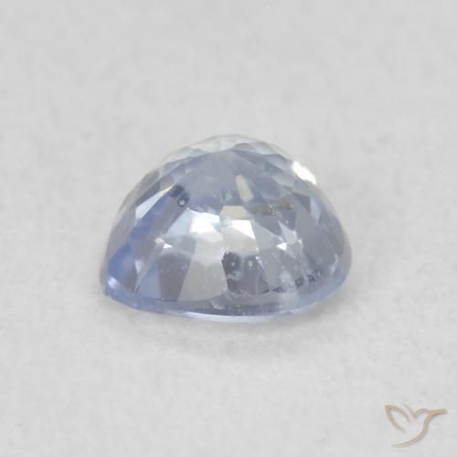 Zaffiro Blu violaceo chiaro naturale da 0.47 ct, Cuore, VS