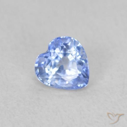 Zaffiro Viola blu chiaro naturale da 0.39 ct, Cuore, VS