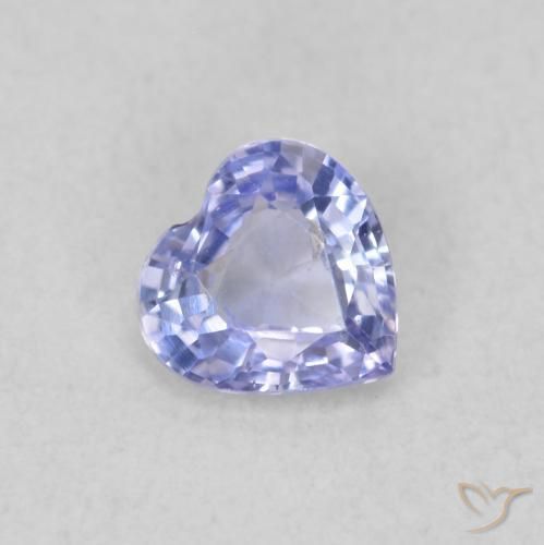 Zaffiro Blu pastello naturale da 0.41 ct, Cuore, VS