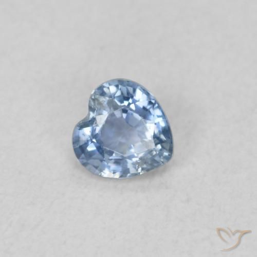 Zaffiro Blu violaceo chiaro naturale da 0.28 ct, Cuore, VS