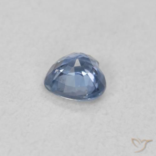 Zaffiro Blu violaceo chiaro naturale da 0.28 ct, Cuore, VS