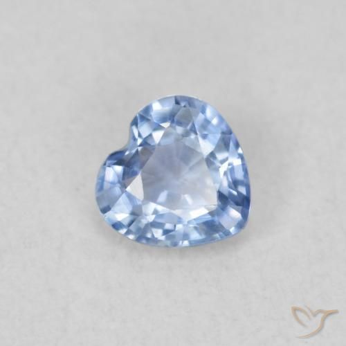 0.36ct Naturale Viola blu chiaro Zaffiro, Cuore, VVS-VS