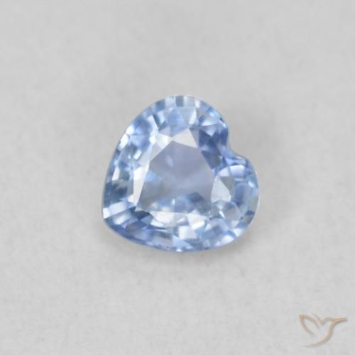 Zaffiro Viola blu chiaro naturale da 0.36 ct, Cuore, VVS-VS