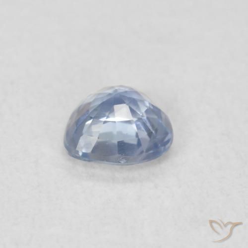 Zaffiro Viola blu chiaro naturale da 0.36 ct, Cuore, VVS-VS