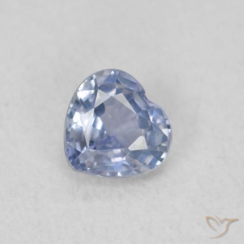 0.39ct Naturale Blu violaceo chiaro Zaffiro, Cuore, VVS-VS