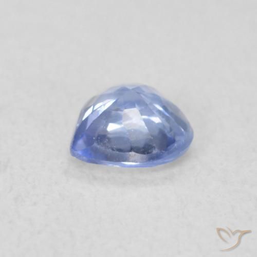 Zaffiro Blu violaceo chiaro naturale da 0.45 ct, Cuore, VS