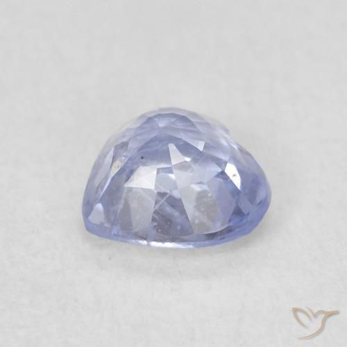 Zaffiro Blu violaceo chiaro naturale da 0.41 ct, Cuore, VS