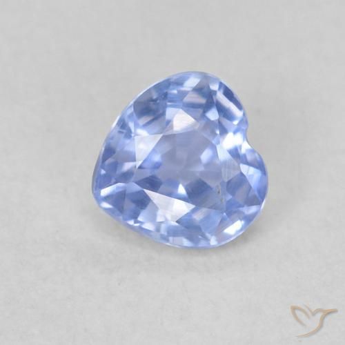 0.37ct Naturale Blu pastello Zaffiro, Cuore, VS