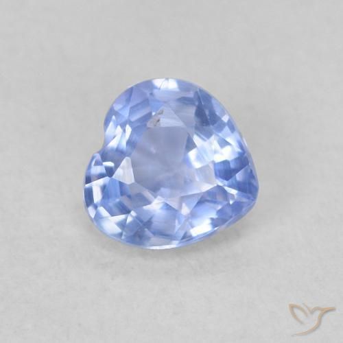 Zaffiro Blu pastello naturale da 0.37 ct, Cuore, VS
