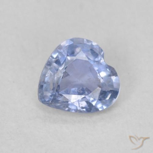 Zaffiro Bambina blu naturale da 0.30 ct, Cuore, VS