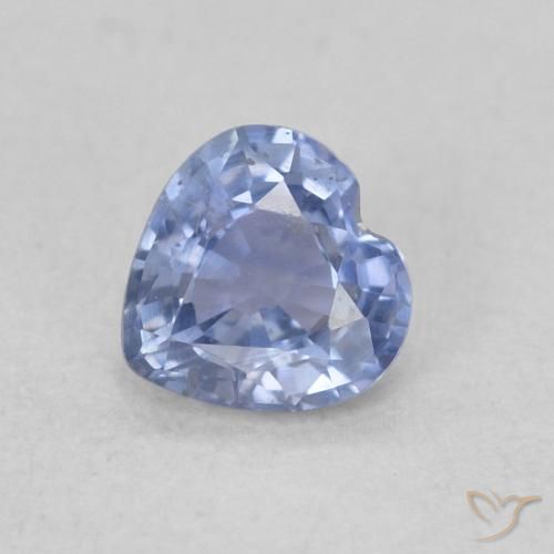 0.37ct Naturale Viola blu chiaro Zaffiro, Cuore, VS