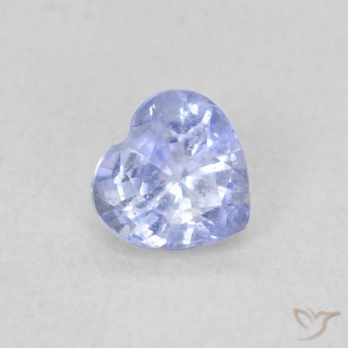 0.30ct Naturale Viola blu chiaro Zaffiro, Cuore, VS