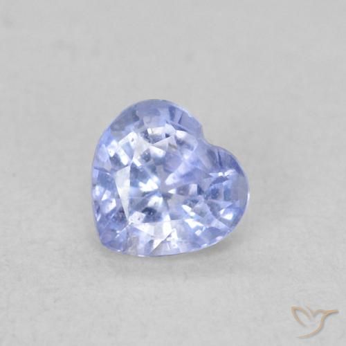 Zaffiro Viola blu chiaro naturale da 0.30 ct, Cuore, VS