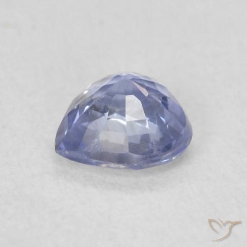 Zaffiro Blu violaceo chiaro naturale da 0.43 ct, Cuore, VS