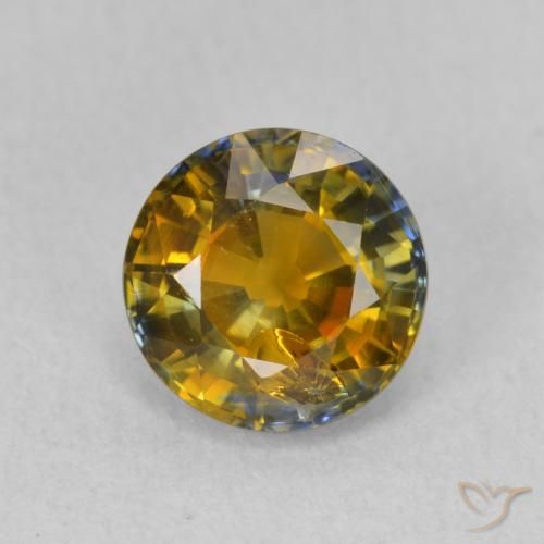 Zaffiro naturale multicolore da 1,99 ct, taglio rotondo, VS-SI