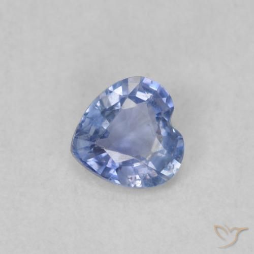 Zaffiro Bambina blu naturale da 0.31 ct, Cuore, VS