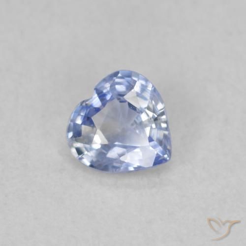 0.31ct Naturale Blu pastello Zaffiro, Cuore, VS
