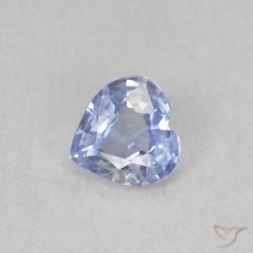 Zaffiro Blu pastello naturale da 0.31 ct, Cuore, VS