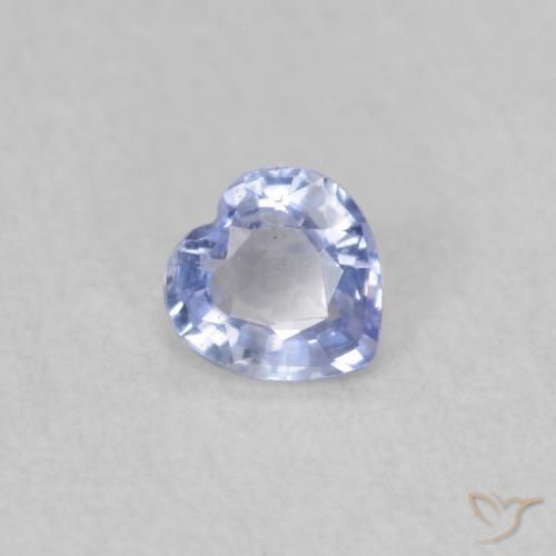 Zaffiro Blu pastello naturale da 0.25 ct, Cuore, VS