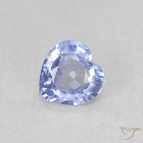 0.37ct Naturale Blu pastello Zaffiro, Cuore, VS