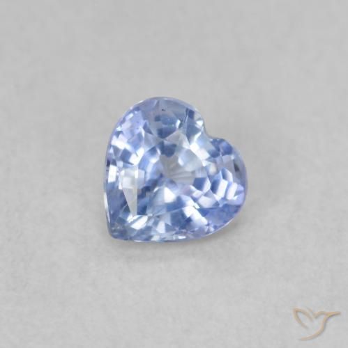 0.34ct Naturale Blu pastello Zaffiro, Cuore, VS