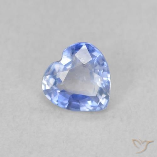 0.35ct Naturale Blu pastello Zaffiro, Cuore, VS