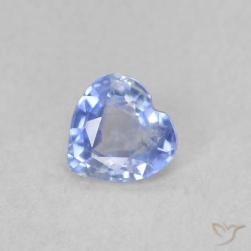 Zaffiro Blu pastello naturale da 0.35 ct, Cuore, VS