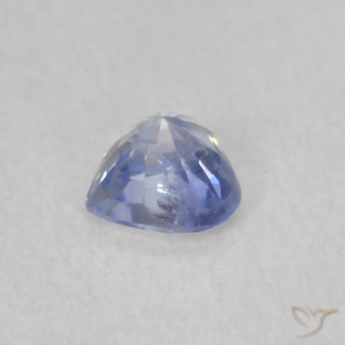 Zaffiro Bianco bluastro naturale da 0.42 ct, Cuore, VS