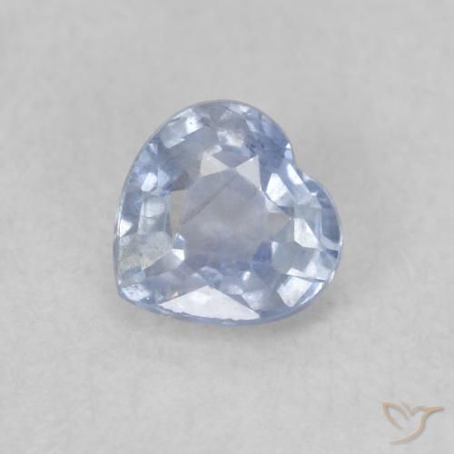 Zaffiro Celeste chiaro naturale da 0.50 ct, Cuore, VS