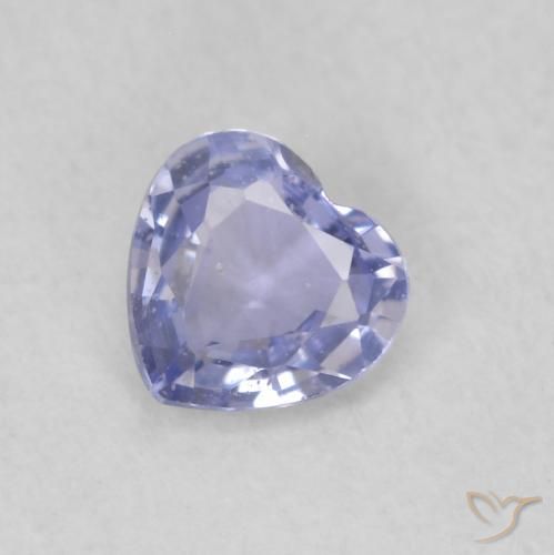 0.37ct Naturale Blu pastello Zaffiro, Cuore, VS