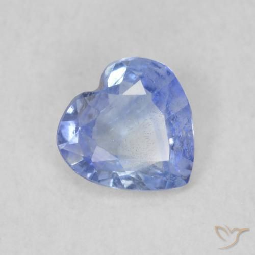 Zaffiro Blu pastello naturale da 0.32 ct, Cuore, VS