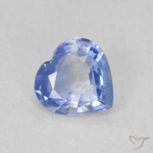Zaffiro Blu pastello naturale da 0.38 ct, Cuore, VS