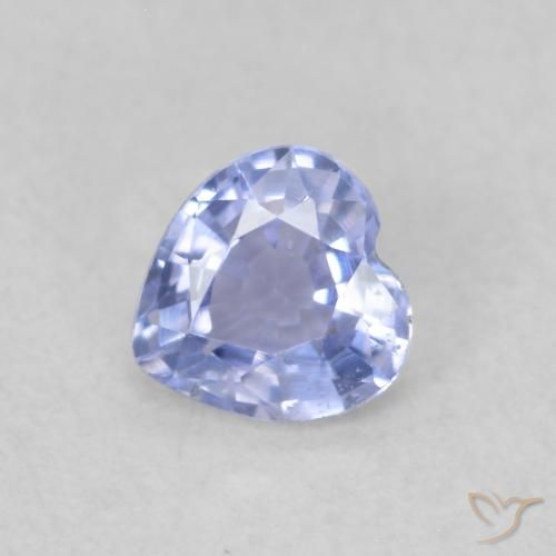 Zaffiro Azzurro naturale da 0.35 ct, Cuore, VVS-VS